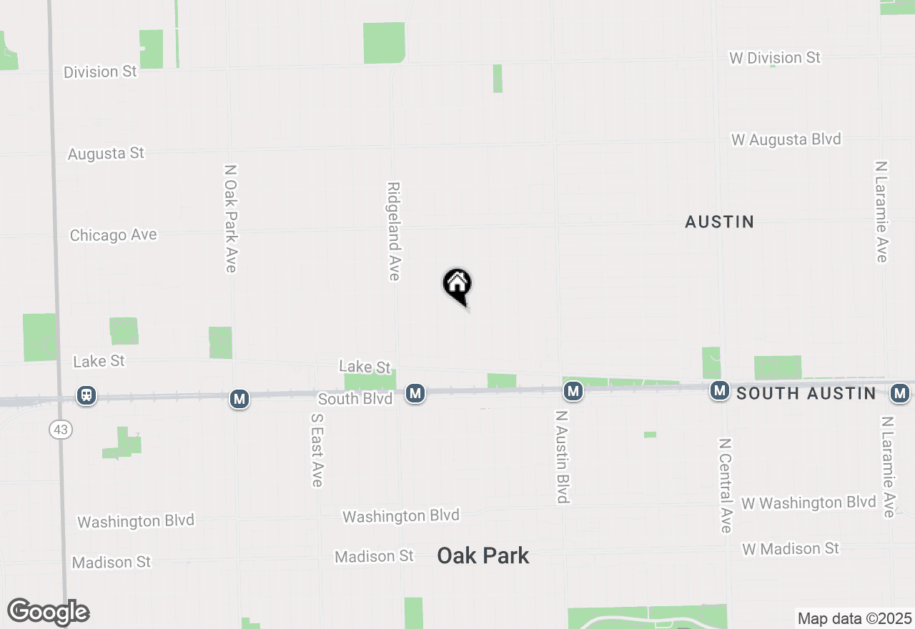 Map of 204 N Harvey Avenue, Oak Park, IL 60302