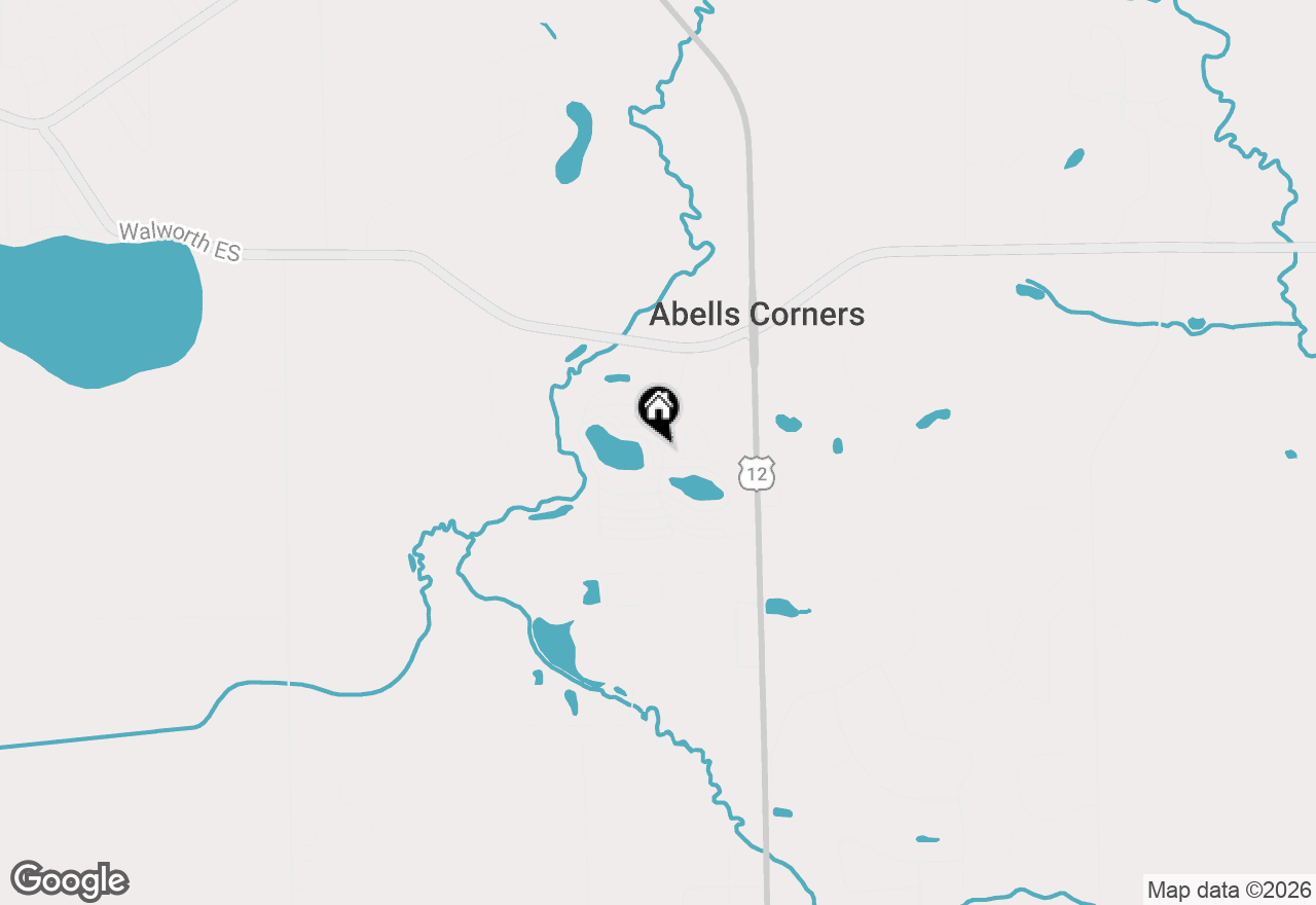 Map of W4945 County Road Es #168, Elkhorn, WI 53121