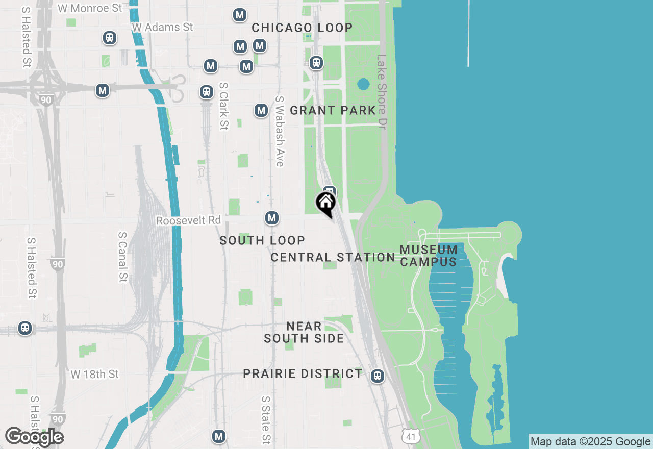 Map of 1201 S Prairie Avenue #1405, Chicago, IL 60605