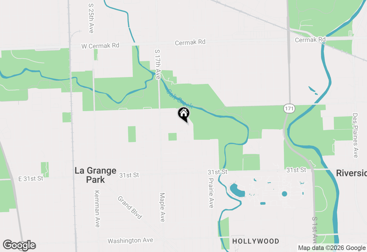 Map of 9027 27th Street, Brookfield, IL 60513