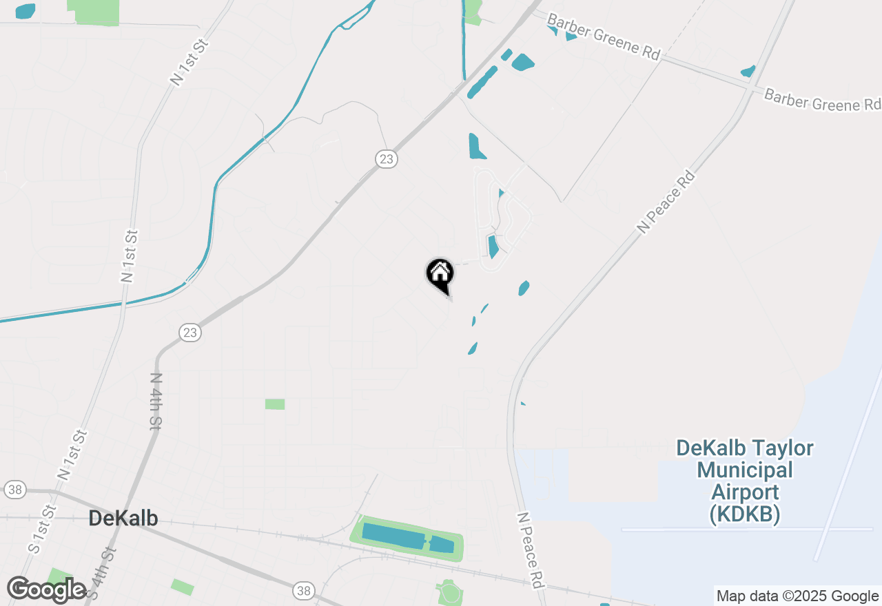 Map of 1722 Oakwood Avenue, Dekalb, IL 60115