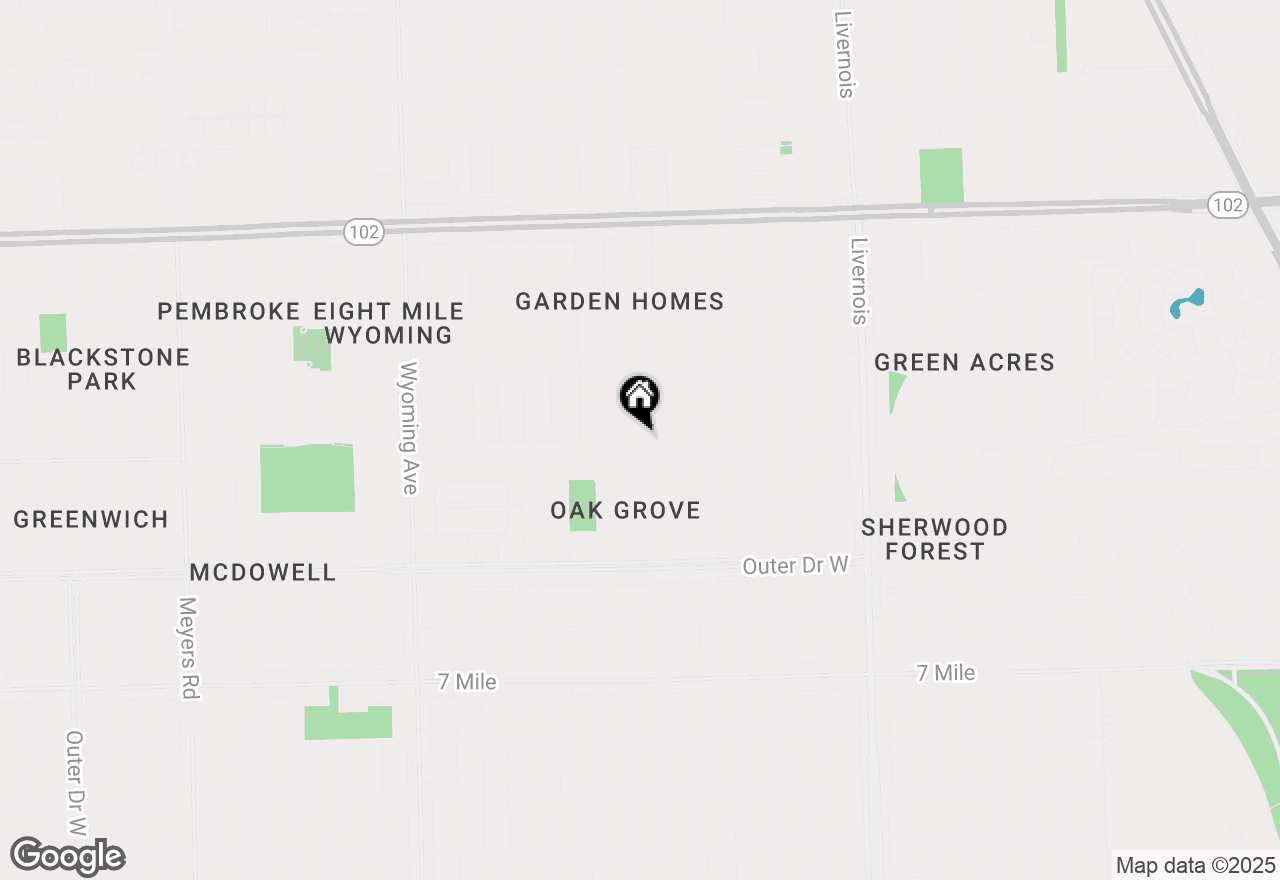 Map of 8034 Pembroke Avenue, Detroit, MI 48221