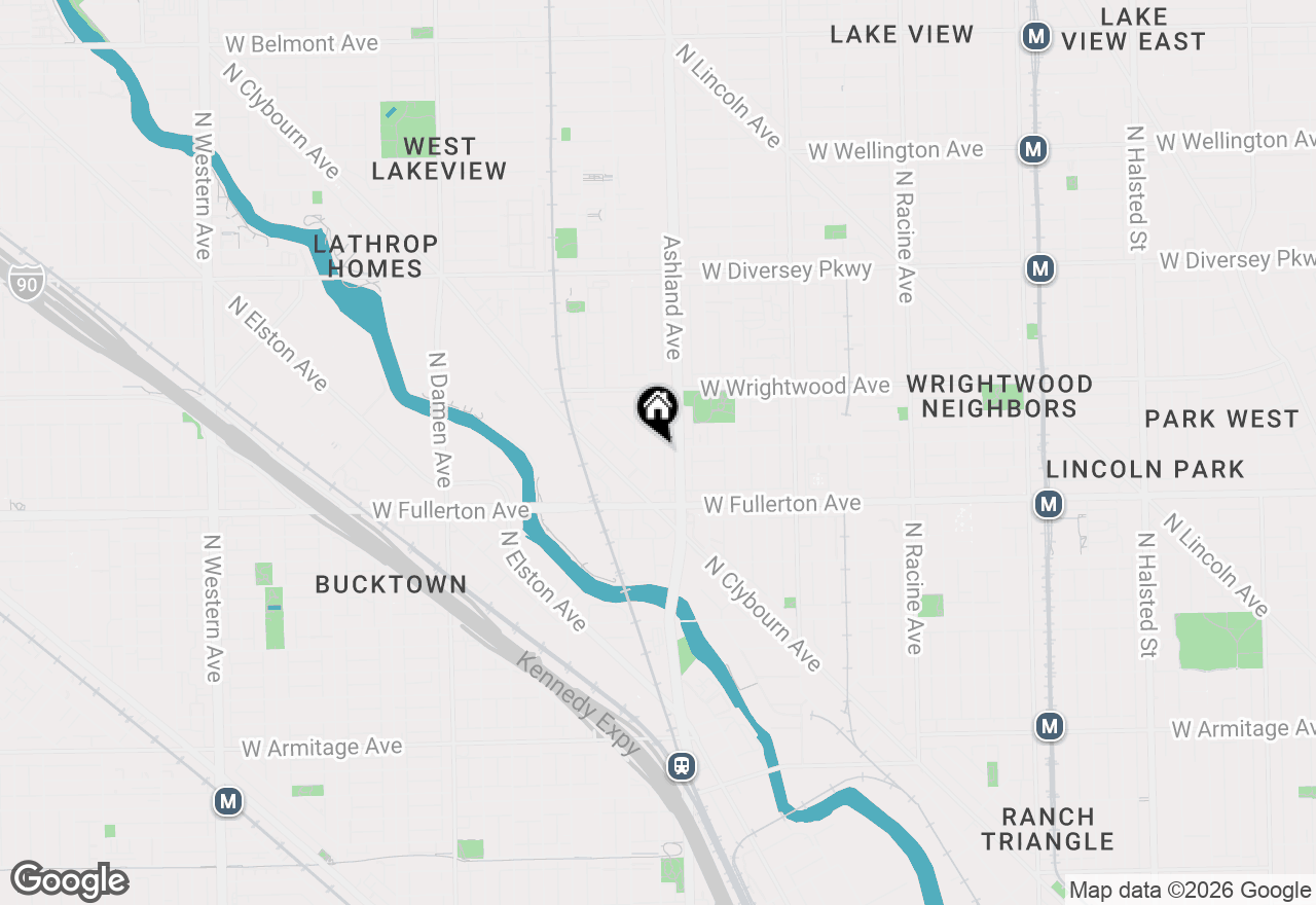 Map of 2451 N Marshfield Avenue #2F, Chicago, IL 60614