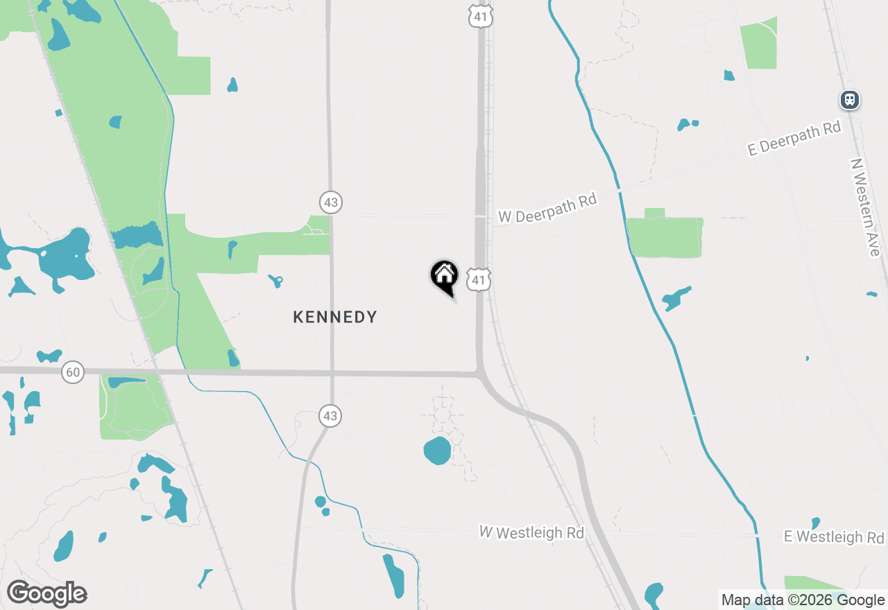 Map of 172 N Ridge Road, Lake Forest, IL 60045