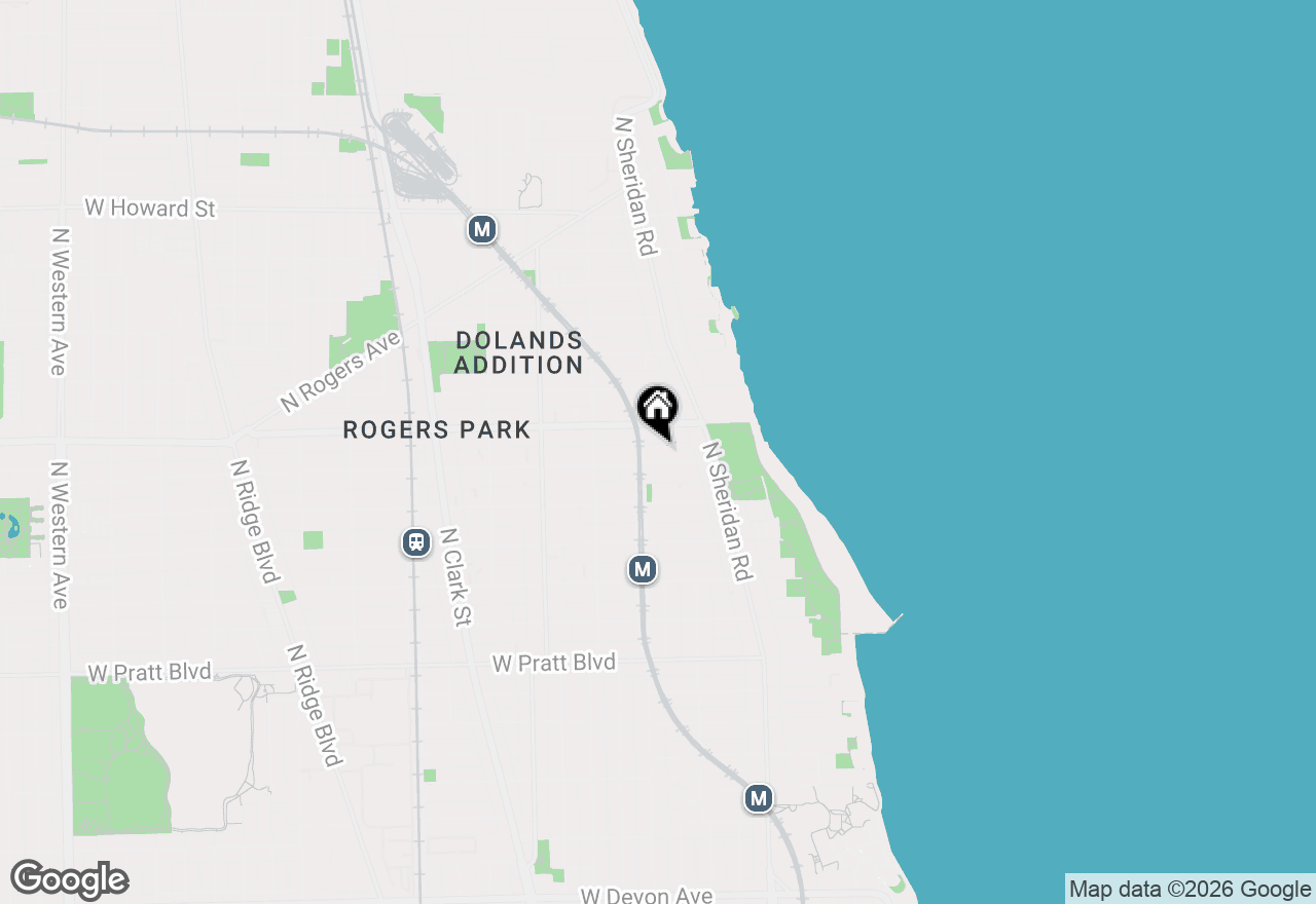 Map of 1360 W Estes Avenue #1S, Chicago, IL 60626