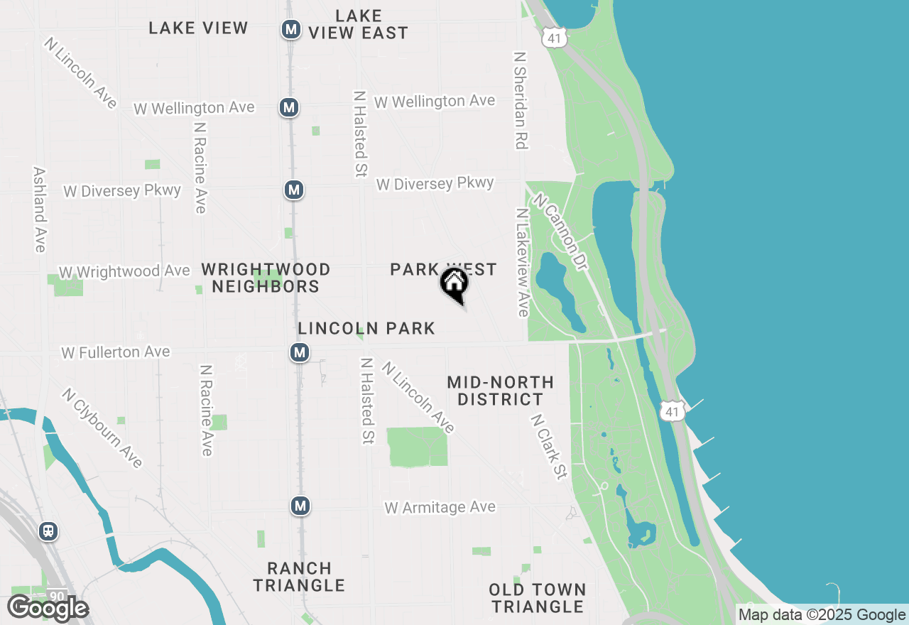 Map of 556 W Arlington Place #CH, Chicago, IL 60614