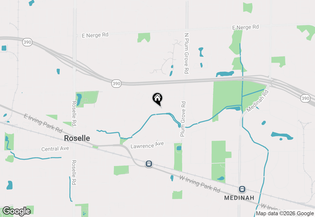 Map of 615 Lakeview Court, Roselle, IL 60172