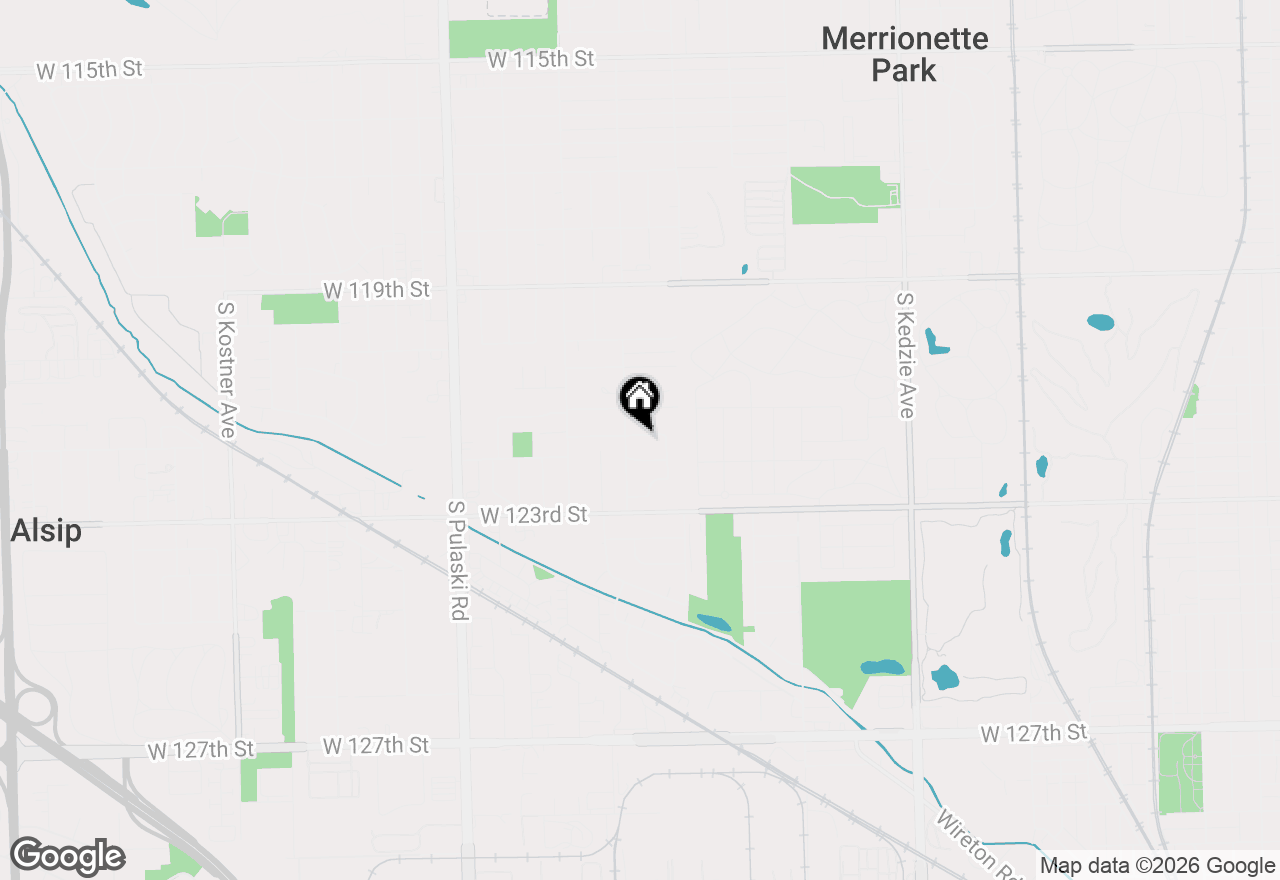 Map of 3635 W 121st Place, Alsip, IL 60803