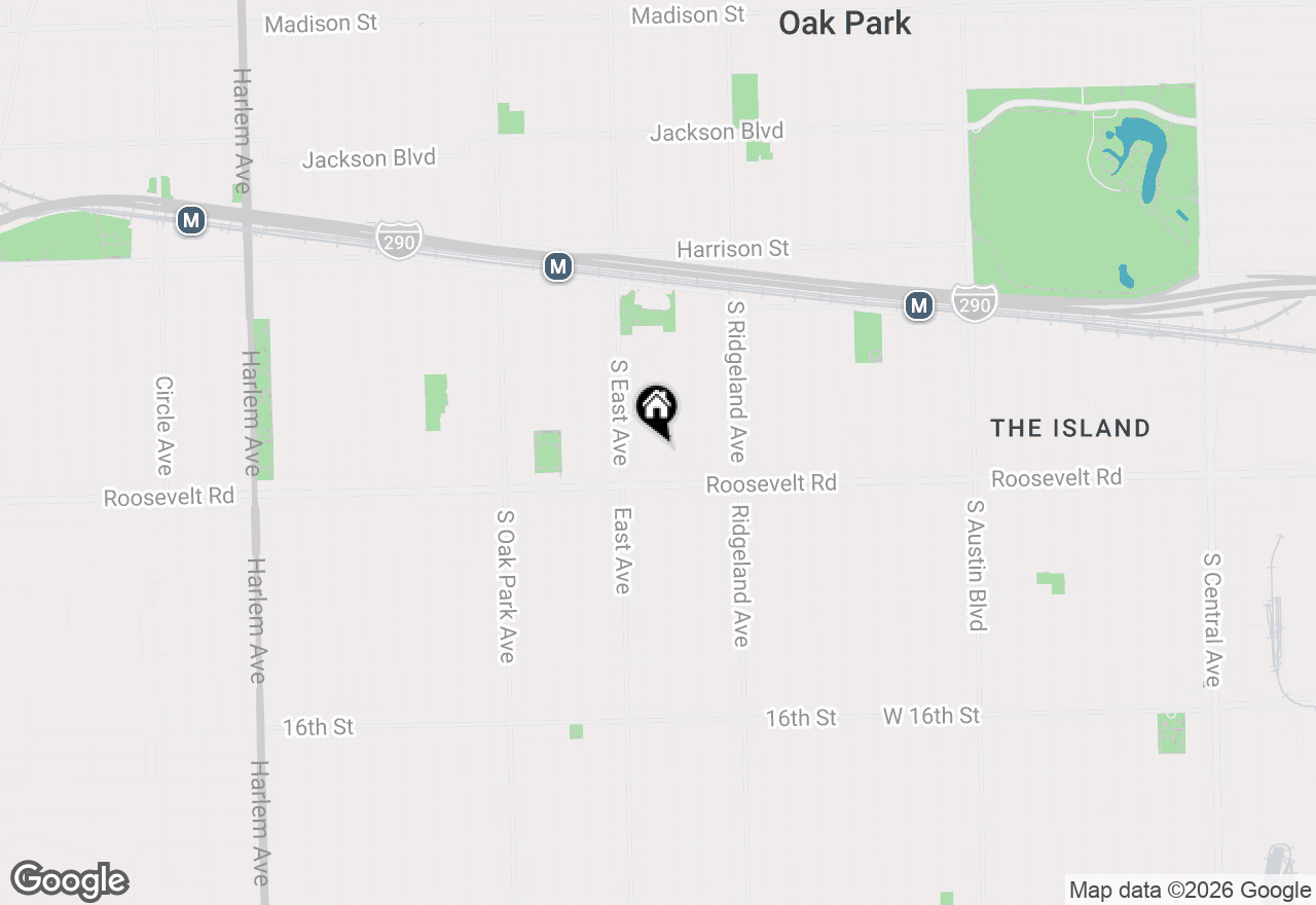 Map of 1168 S Scoville Avenue, Oak Park, IL 60304