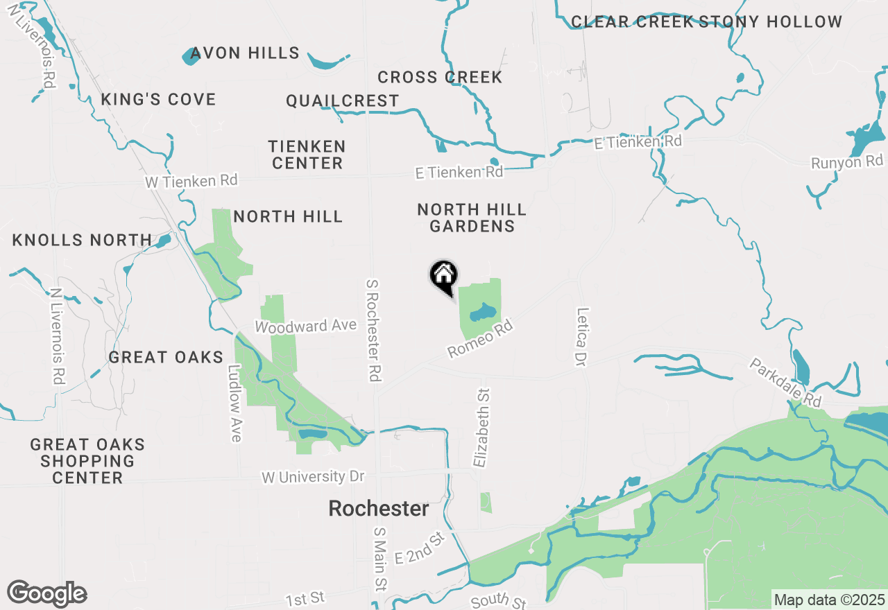 Map of 347 Highland Ave, Rochester, MI 48307
