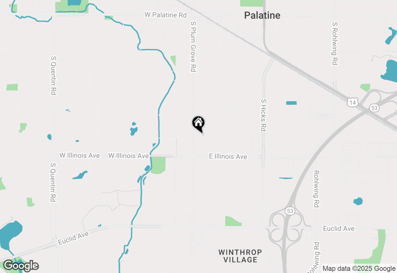 Map of 16 E Michigan Avenue, Palatine, IL 60067