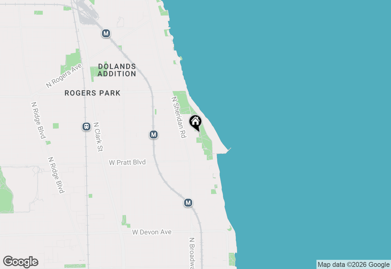 Map of 1126 W Morse Street #2W, Chicago, IL 60626