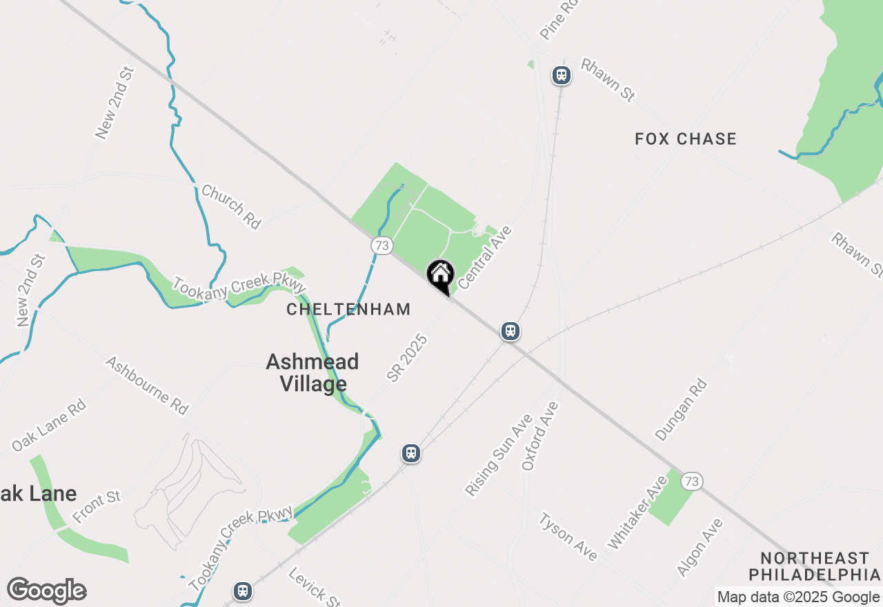 Map of 14 Central Avenue, Cheltenham, PA 19012