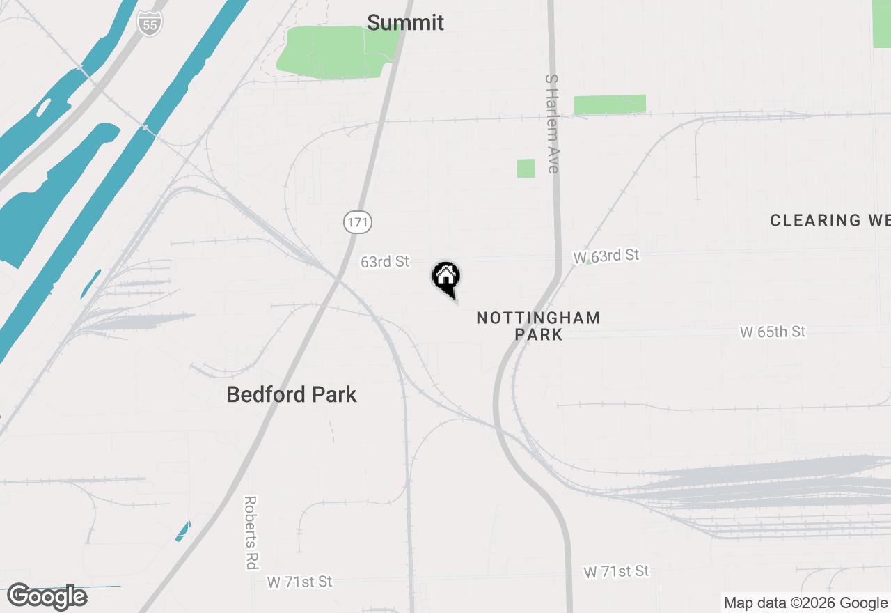 Map of 7457 W 64th Street, Summit, IL 60501