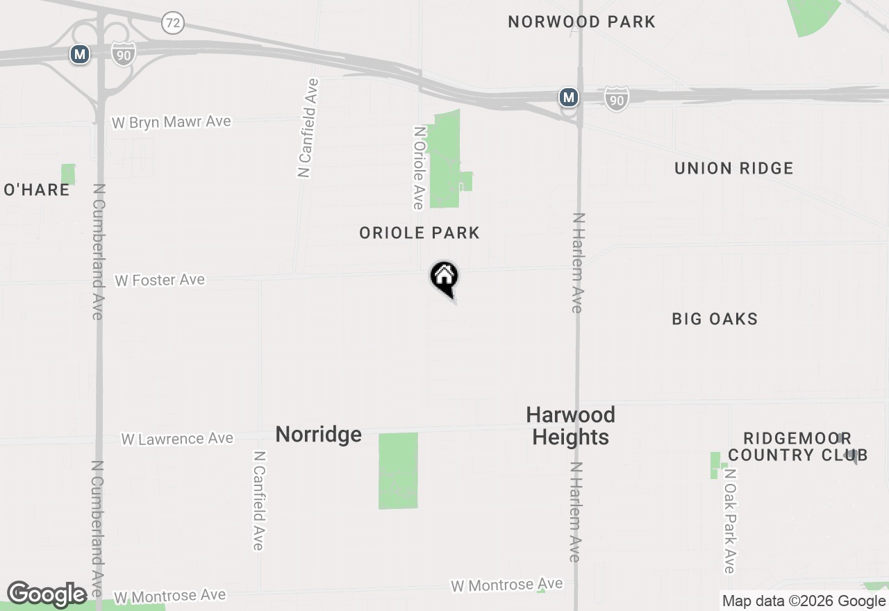 Map of 7520 W Carmen Avenue, Harwood Heights, IL 60706