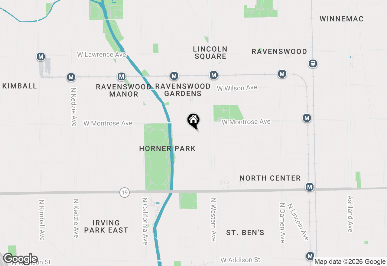 Map of (Address confidential), Chicago, Illinois 60618