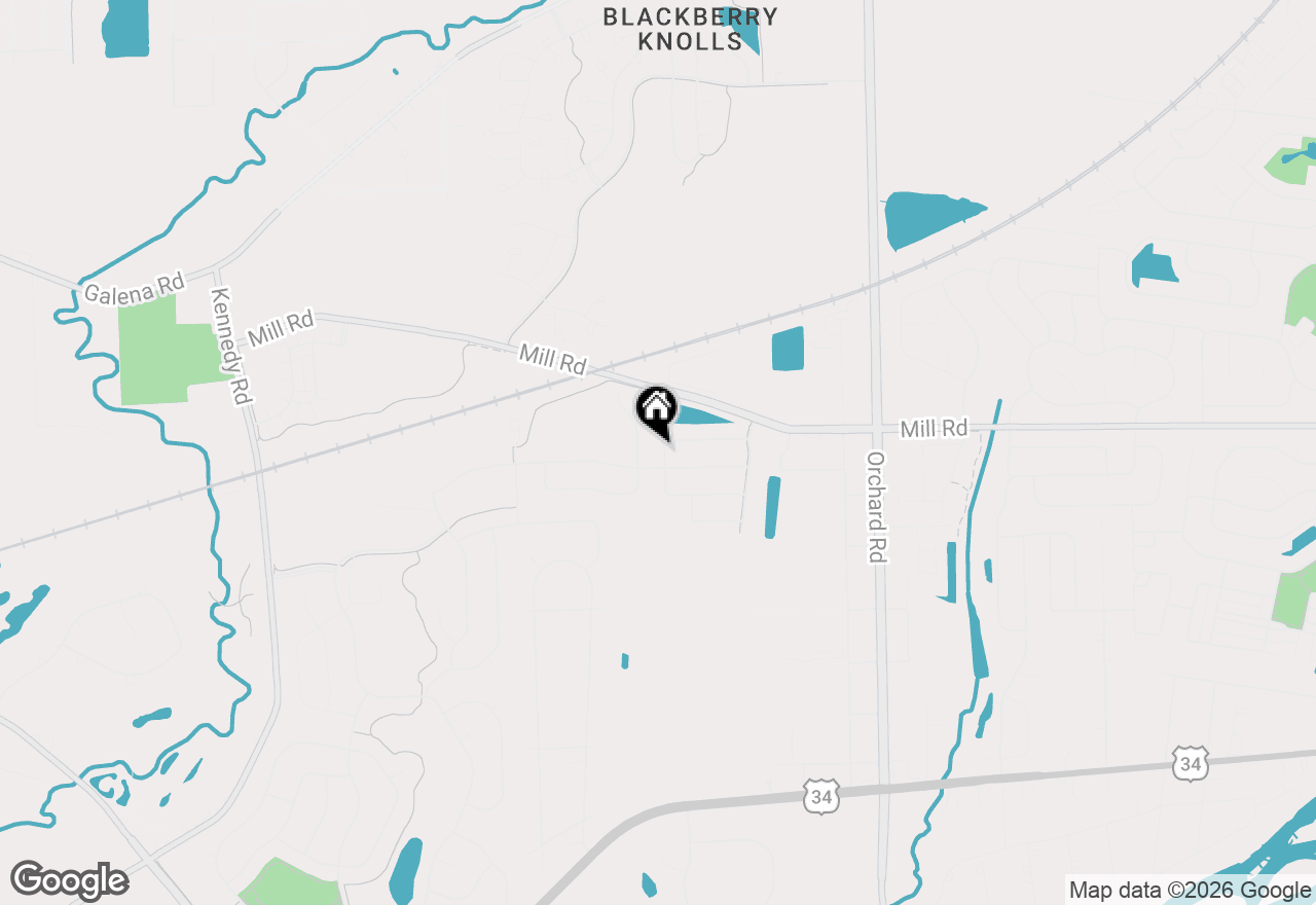 Map of 115 Pineridge Drive S, Oswego, IL 60543