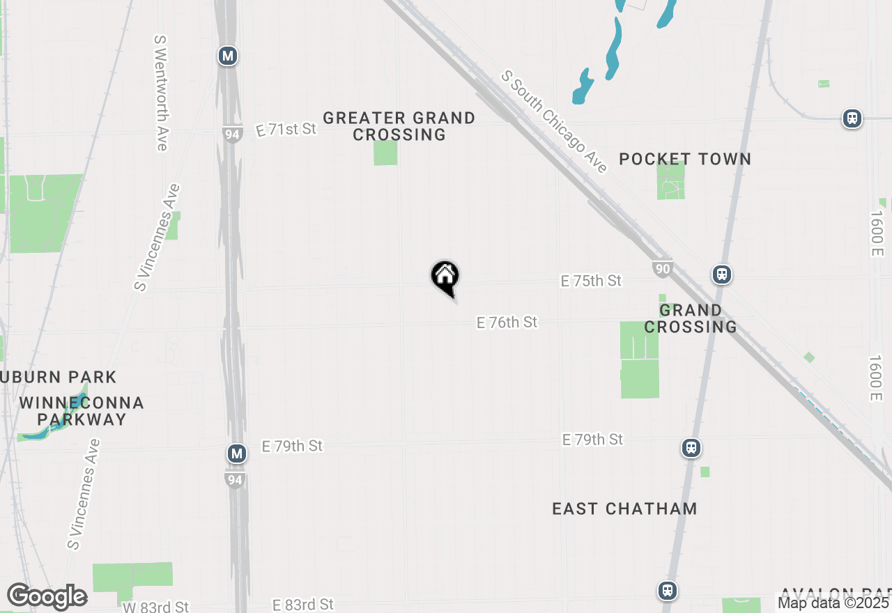 Map of 7533 S Eberhart Avenue, Chicago, IL 60619