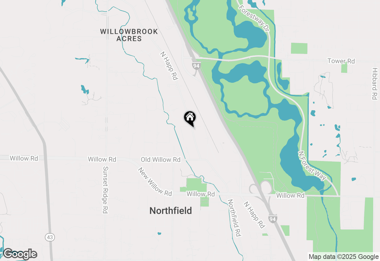 Map of 628 Happ Road, Northfield, IL 60093