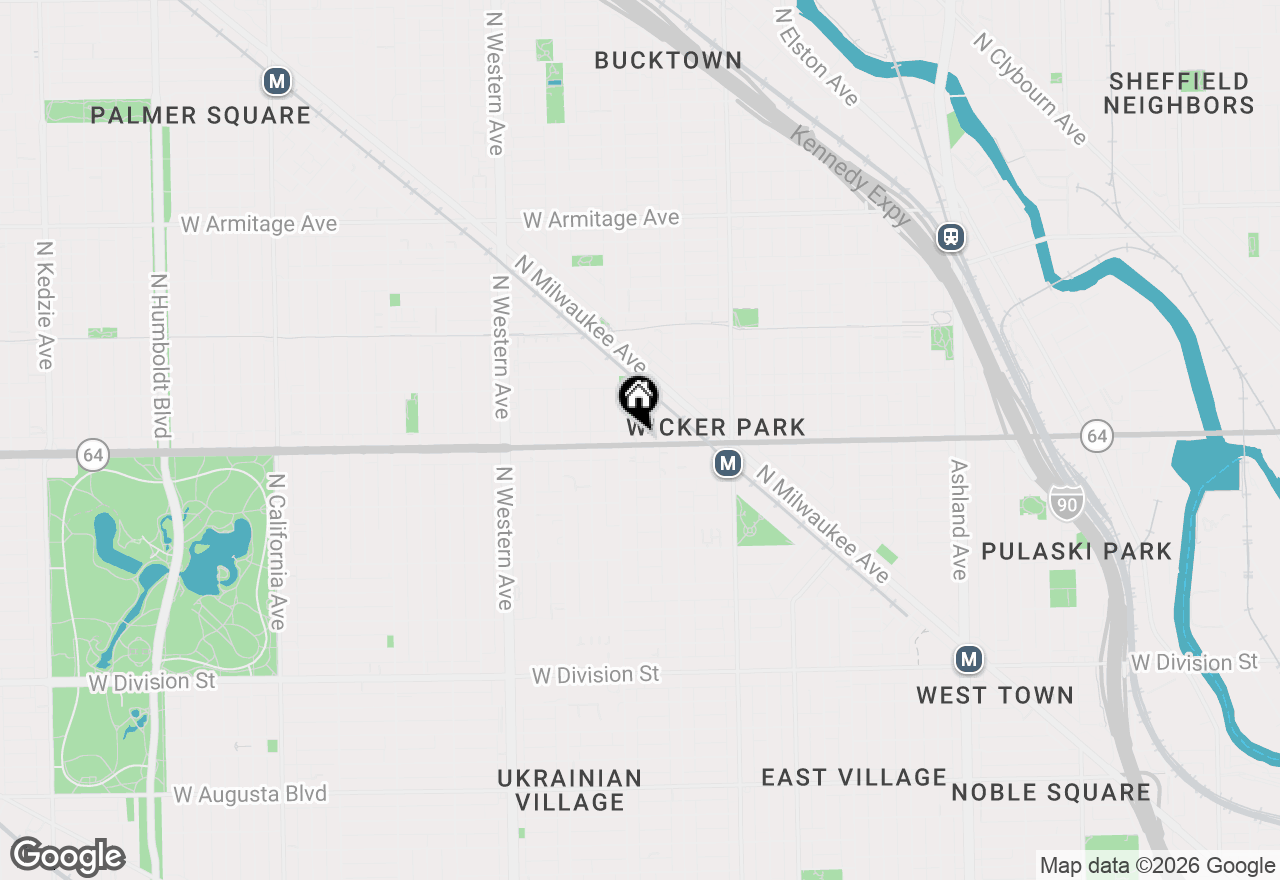 Map of 2136 W North Avenue #3W, Chicago, IL 60647
