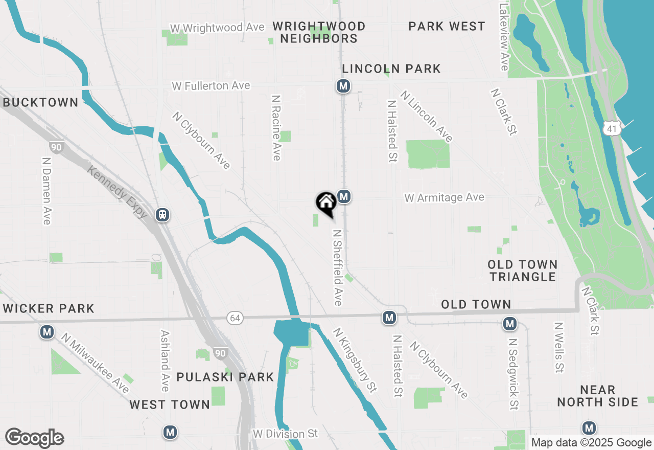 Map of 1919 N Kenmore Avenue #1, Chicago, IL 60614