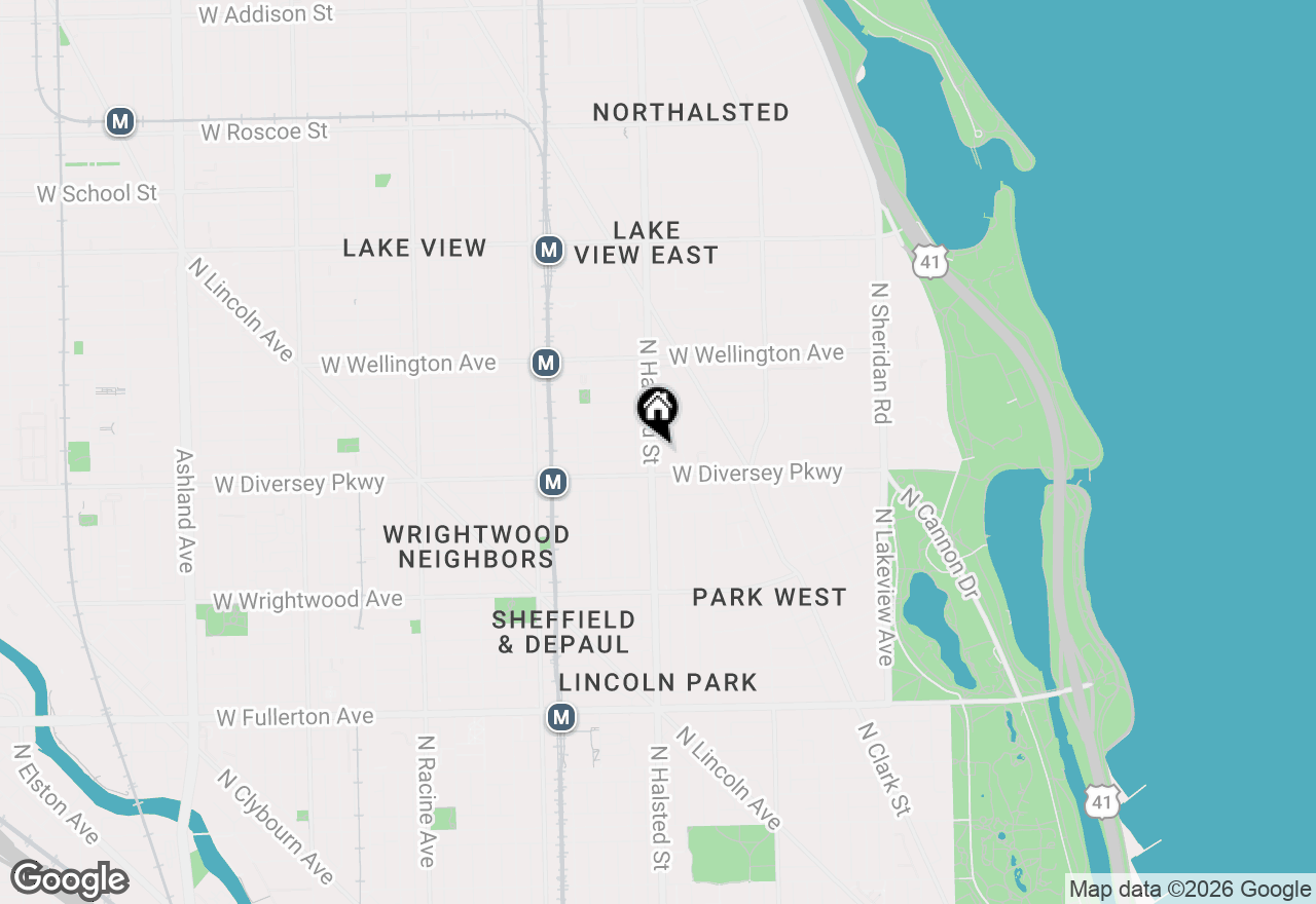 Map of 2821 N Halsted Street #3, Chicago, IL 60657