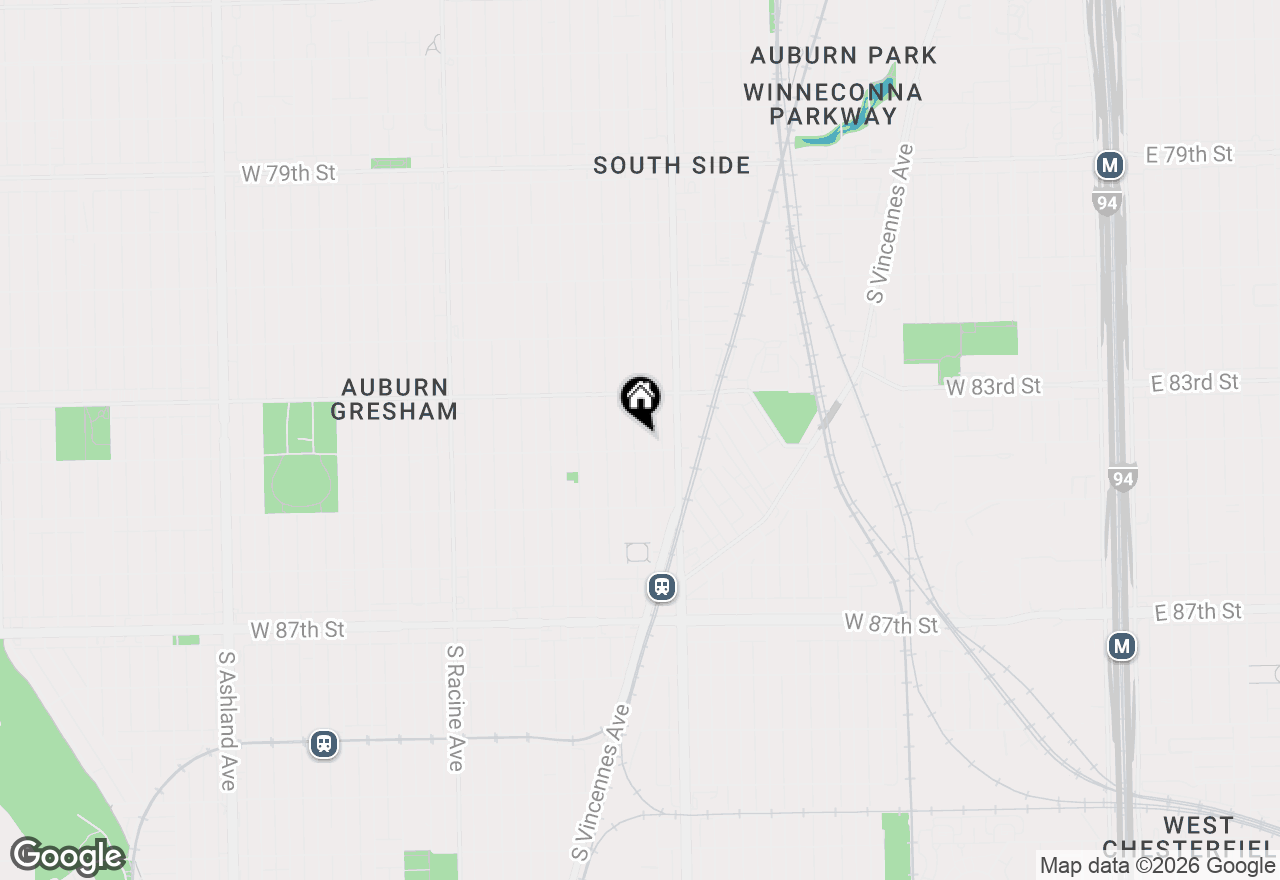 Map of 8350 S Green Street, Chicago, IL 60620