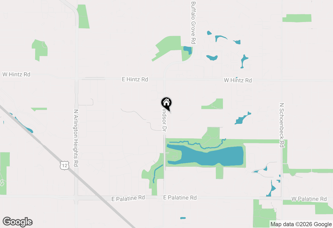 Map of 2439 N Windsor Drive, Arlington Heights, IL 60004