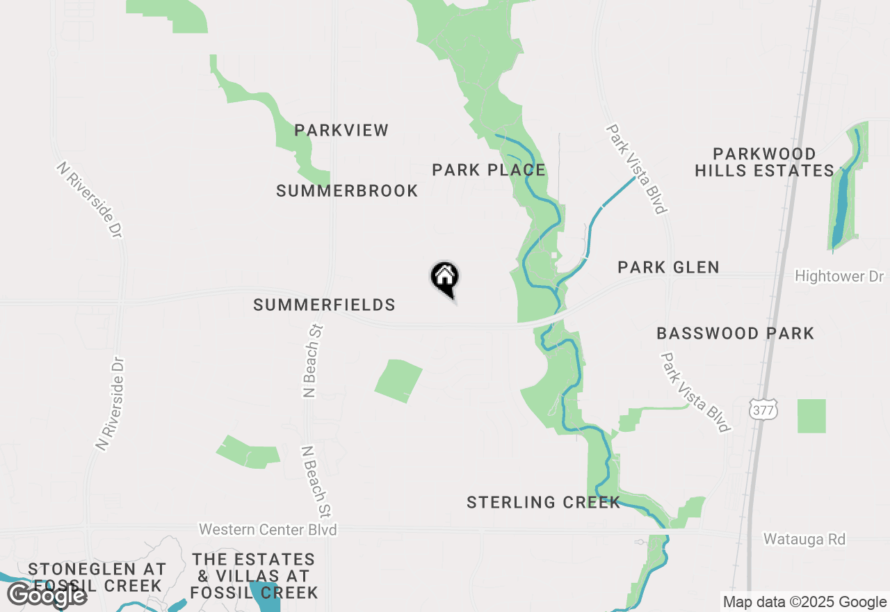 Map of 4704 Waterway Drive N, Fort Worth, TX 76137