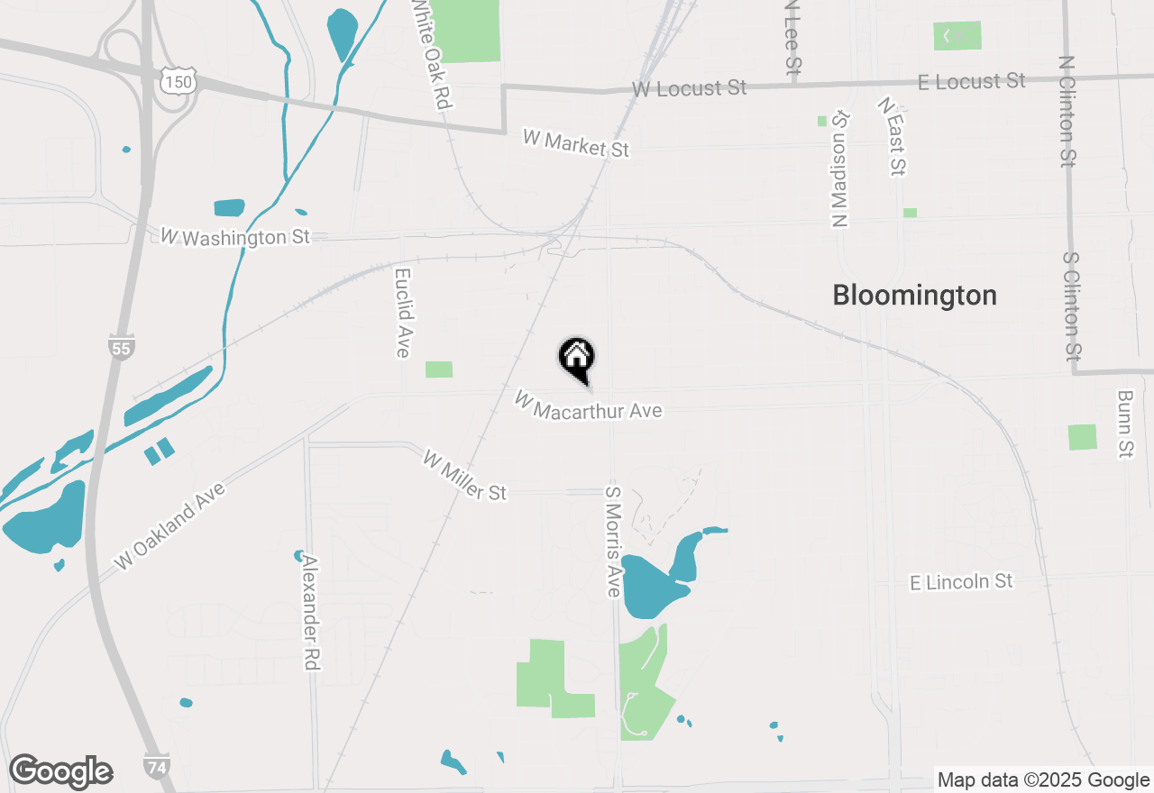 Map of 916 W Oakland Avenue, Bloomington, IL 61701