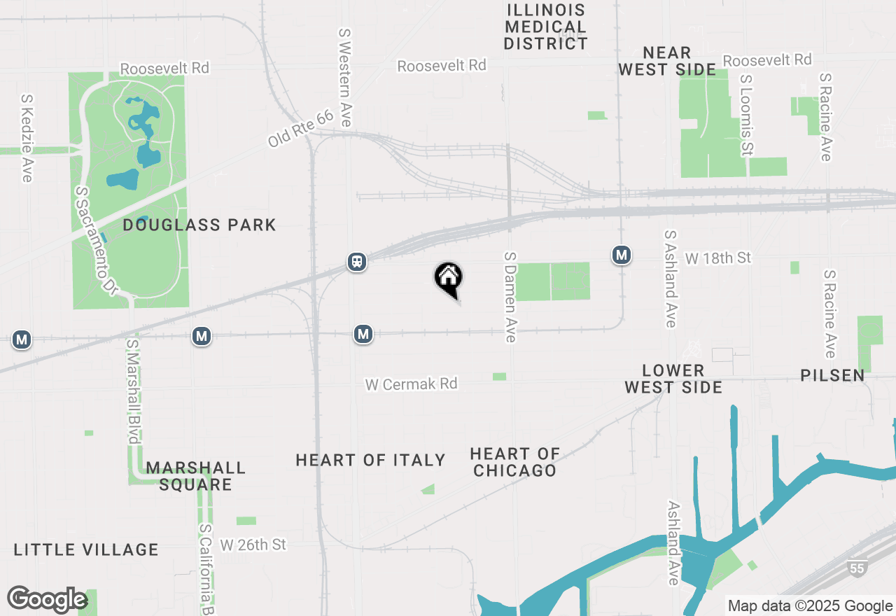 Map of 2135 W 19th Street #1R, Chicago, IL 60608