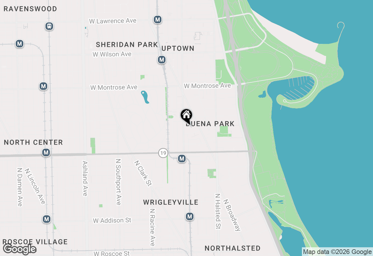 Map of 945 W Gordon Terrace #GW, Chicago, IL 60613