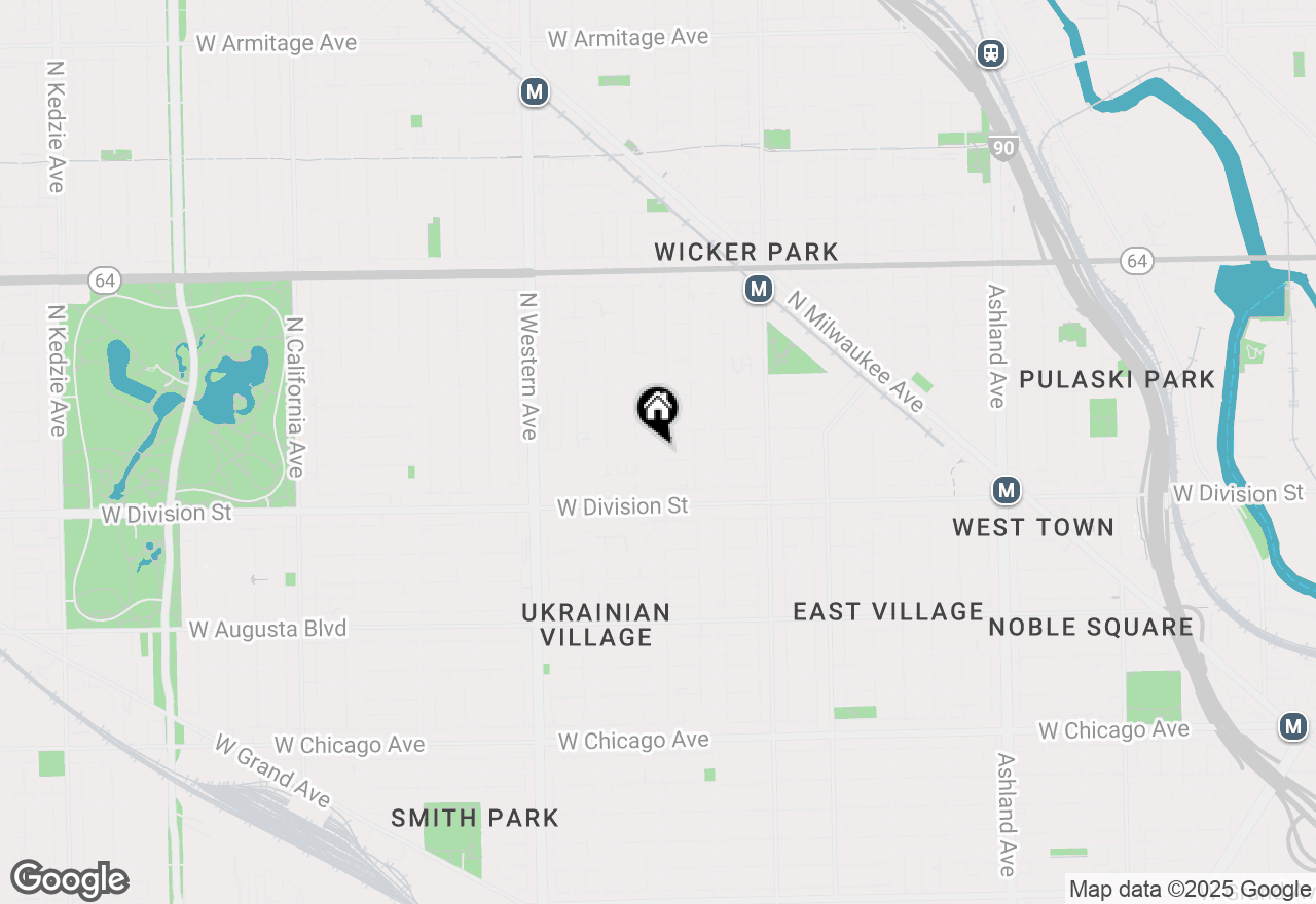 Map of 2155 W Potomac Avenue #GDN, Chicago, IL 60622