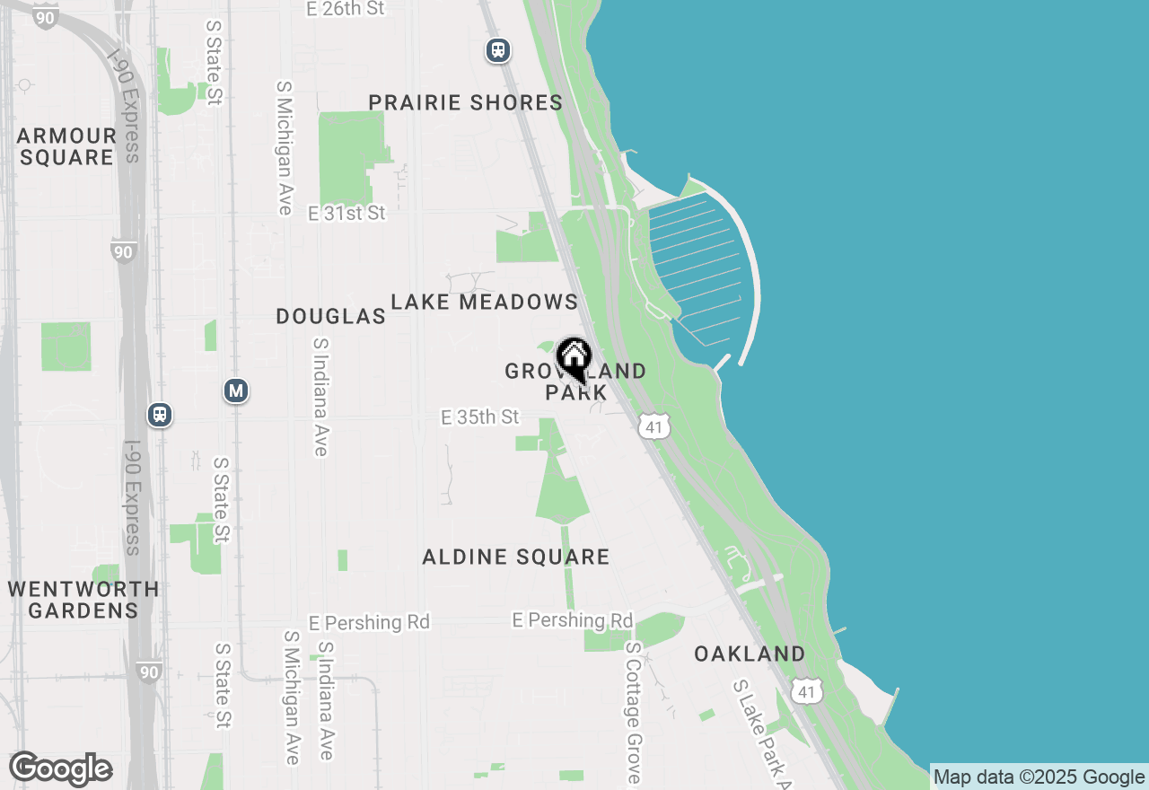 Map of 637 E Woodland Park Avenue #605, Chicago, IL 60616