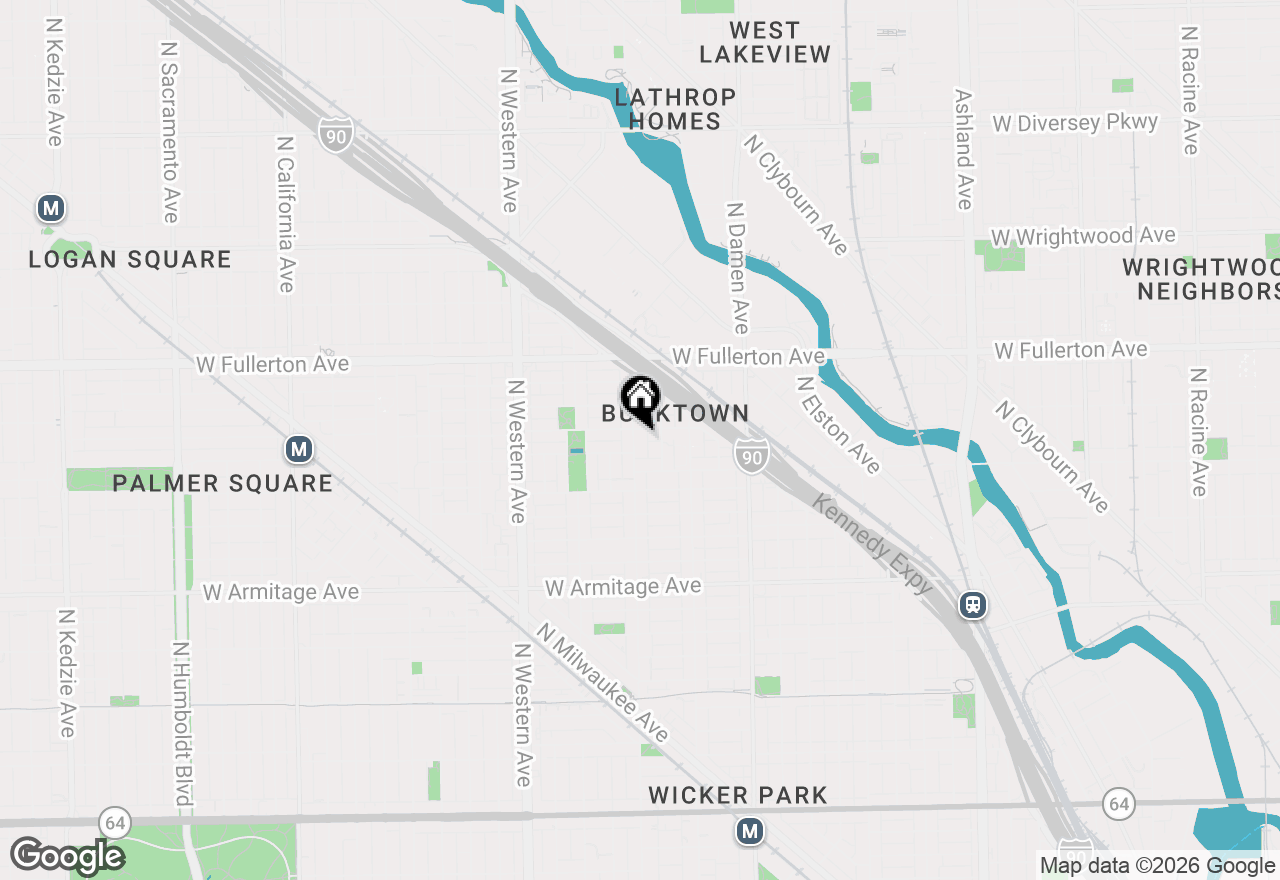Map of 2233 N Leavitt Street #2, Chicago, IL 60647