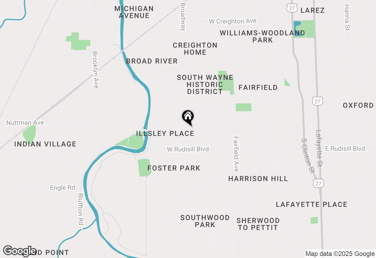 Map of 1020 W Oakdale Drive, Fort Wayne, IN 46807