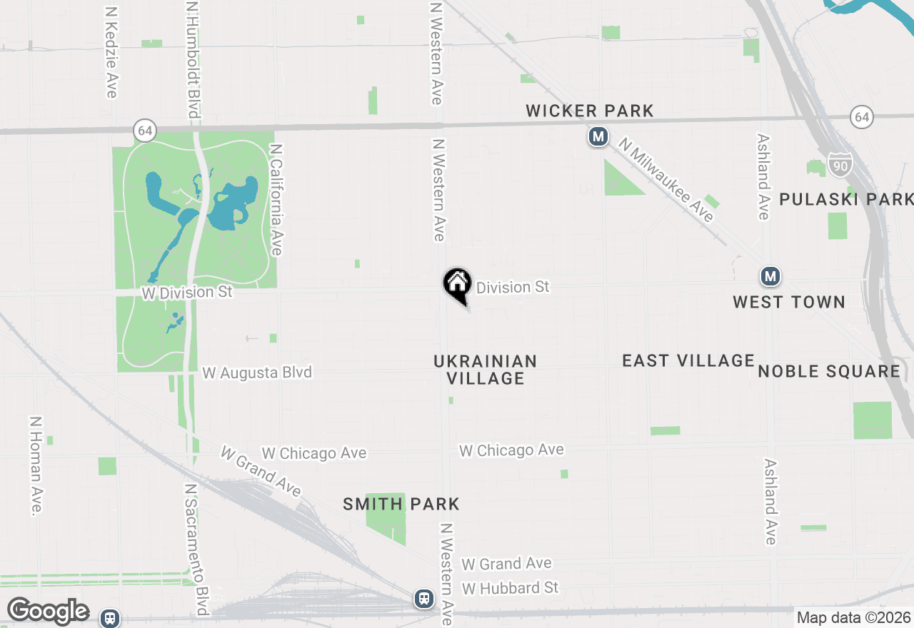 Map of 2341 W Haddon Avenue #2, Chicago, IL 60622