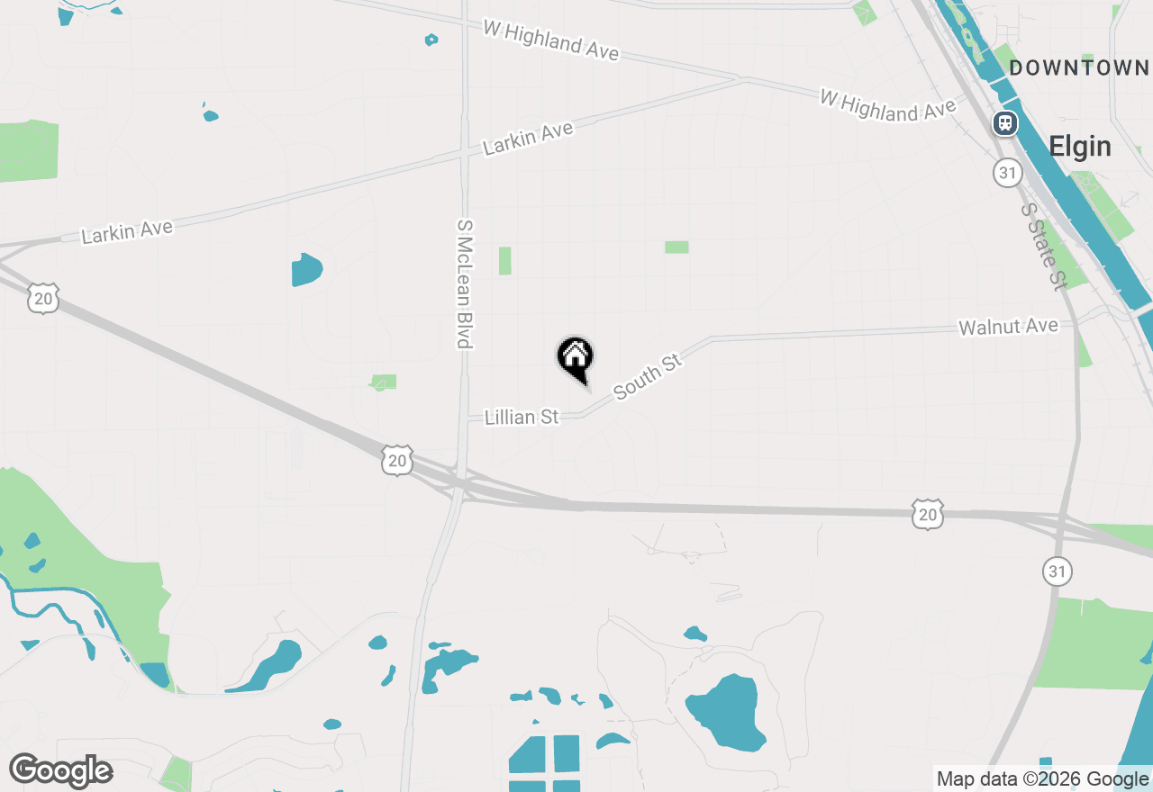 Map of 283 S Aldine Street, Elgin, IL 60123