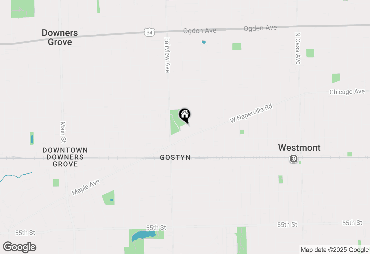 Map of 308 Sheldon Avenue, Downers Grove, IL 60515