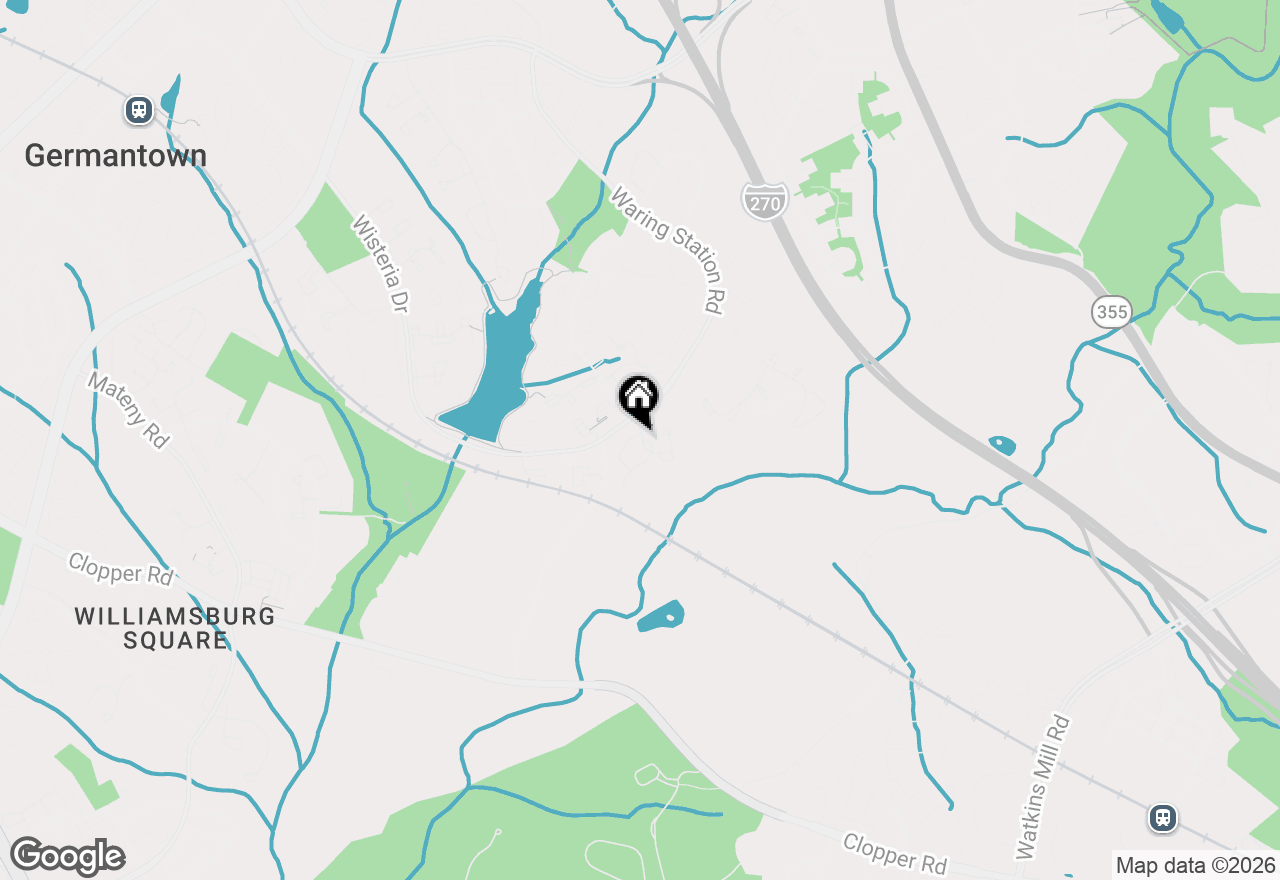Map of 18727 Winding Creek Place, Germantown, MD 20874