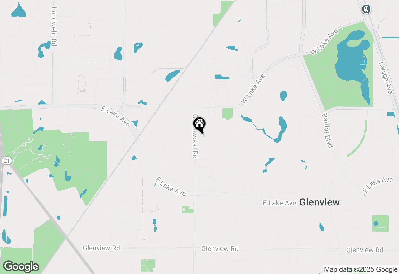 Map of 1615 Greenwood Road, Glenview, IL 60026
