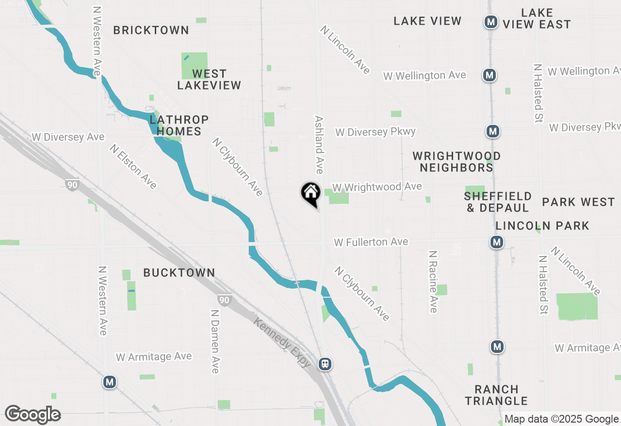 Map of 1624 W Altgeld Street, Chicago, IL 60614