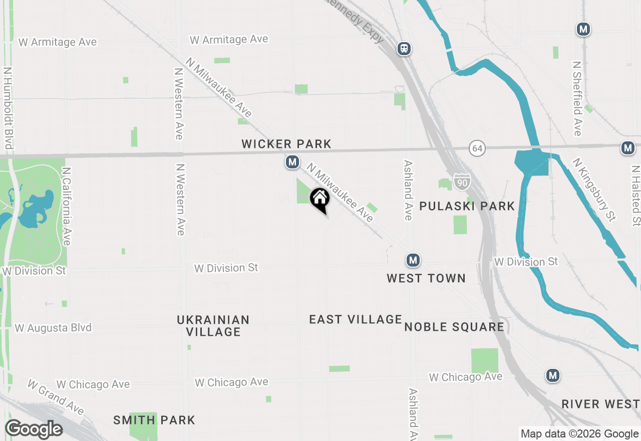 Map of 1931 W Evergreen Avenue #3, Chicago, IL 60622