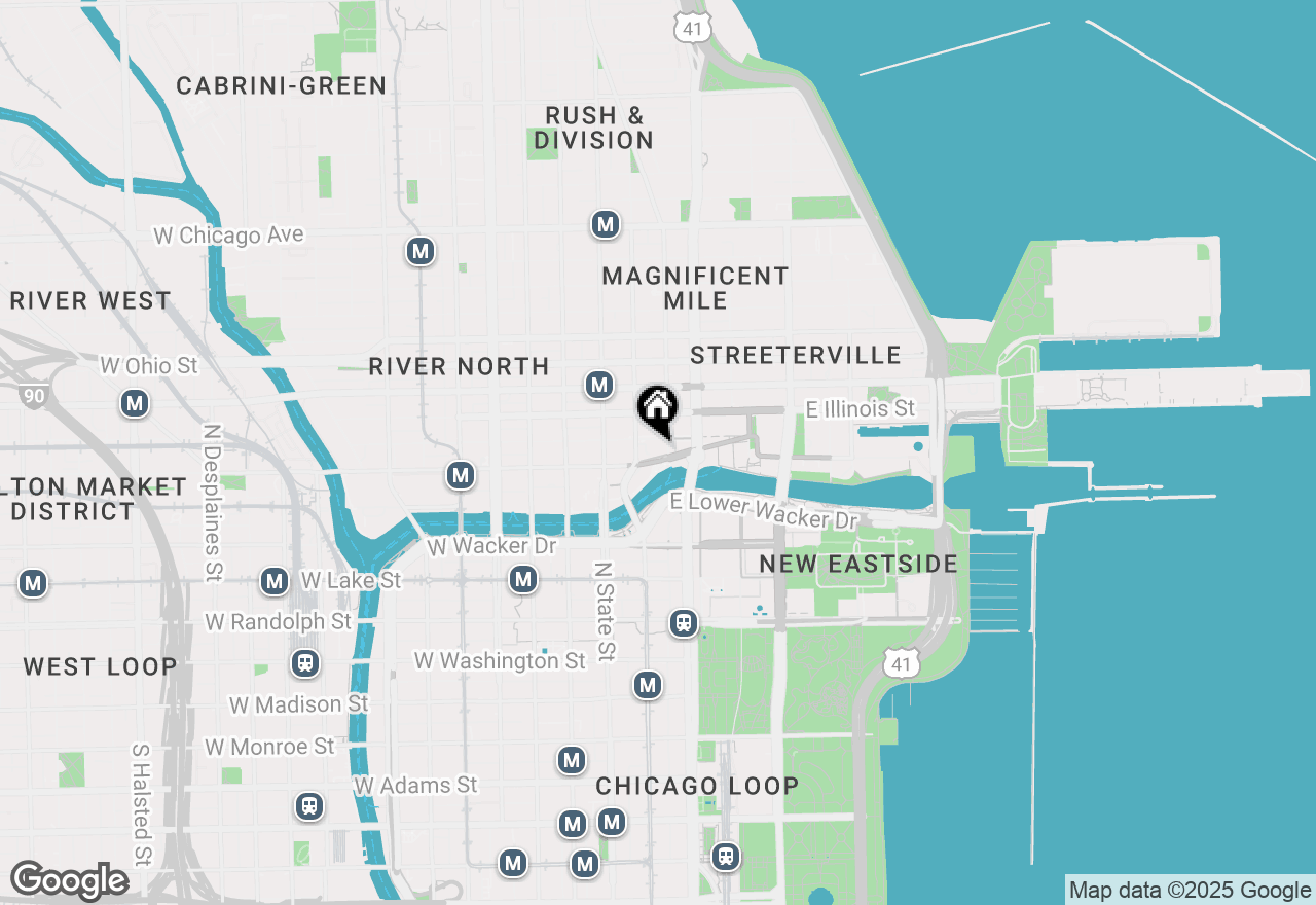 Map of 405 N Wabash Avenue #4308, Chicago, IL 60611