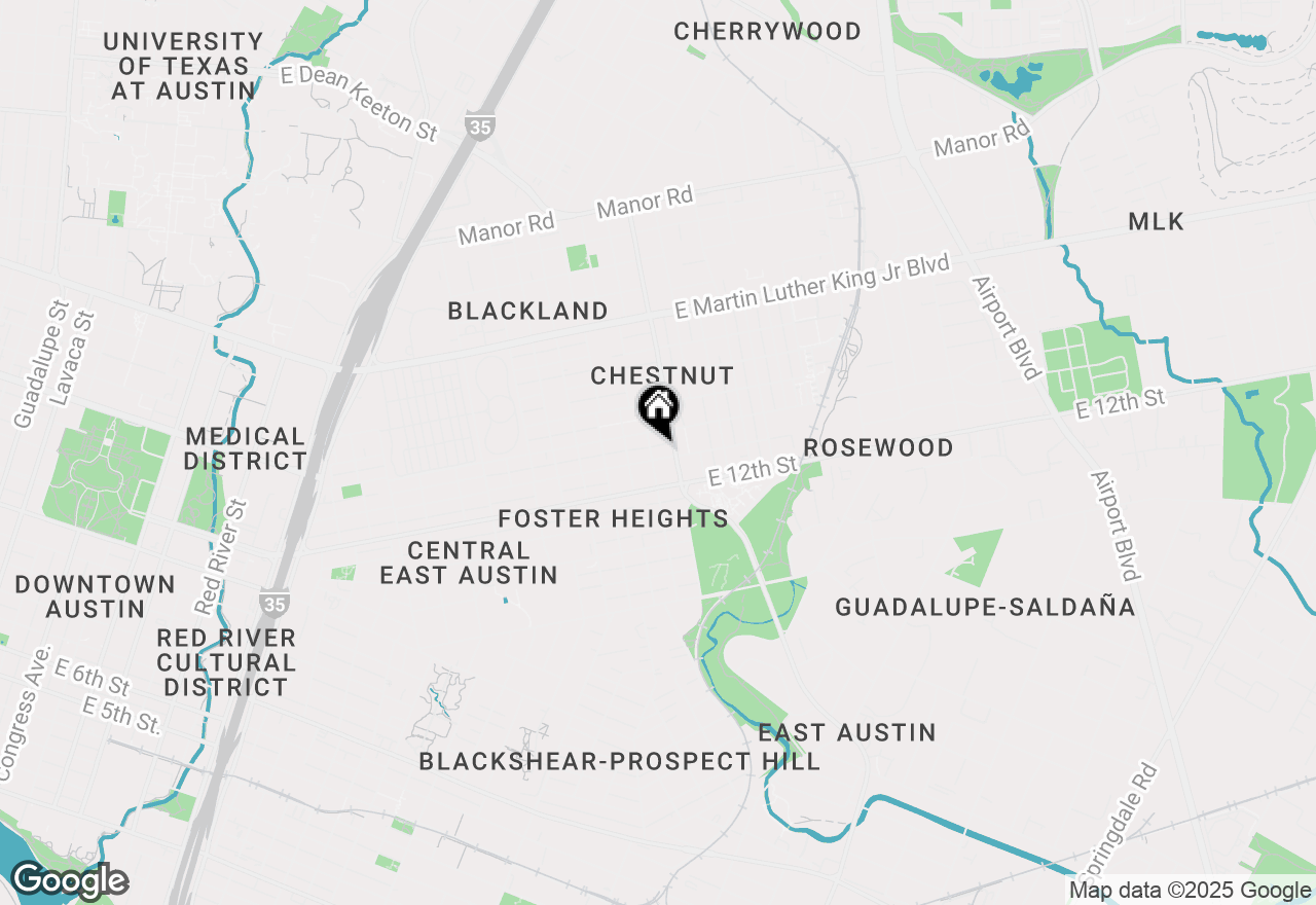 Map of 2202 E 13th St, Austin, TX 78702