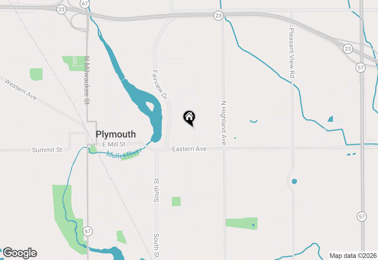 Map of 1112 Kensington Ave, Plymouth, WI 53073