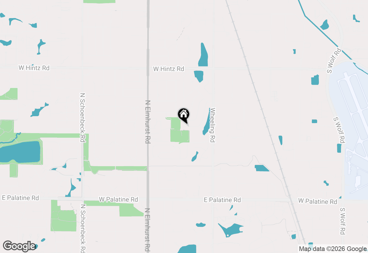 Map of 1140 Honeysuckle Drive, Wheeling, IL 60090