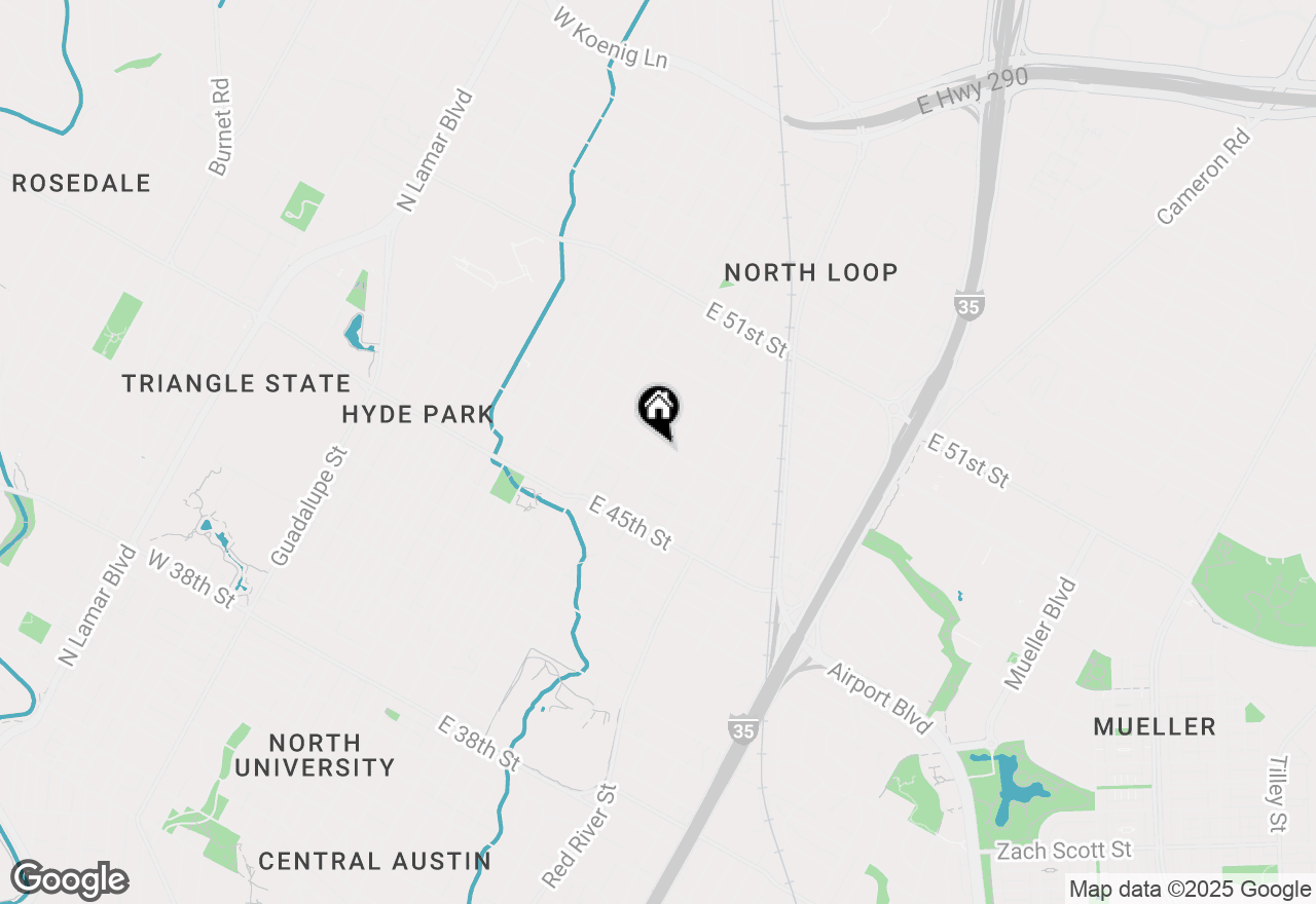 Map of 609 E 47th St, Austin, TX 78751