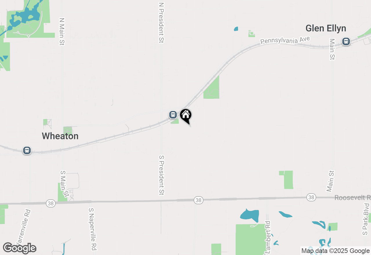 Map of 216 N Blanchard Street, Wheaton, IL 60187