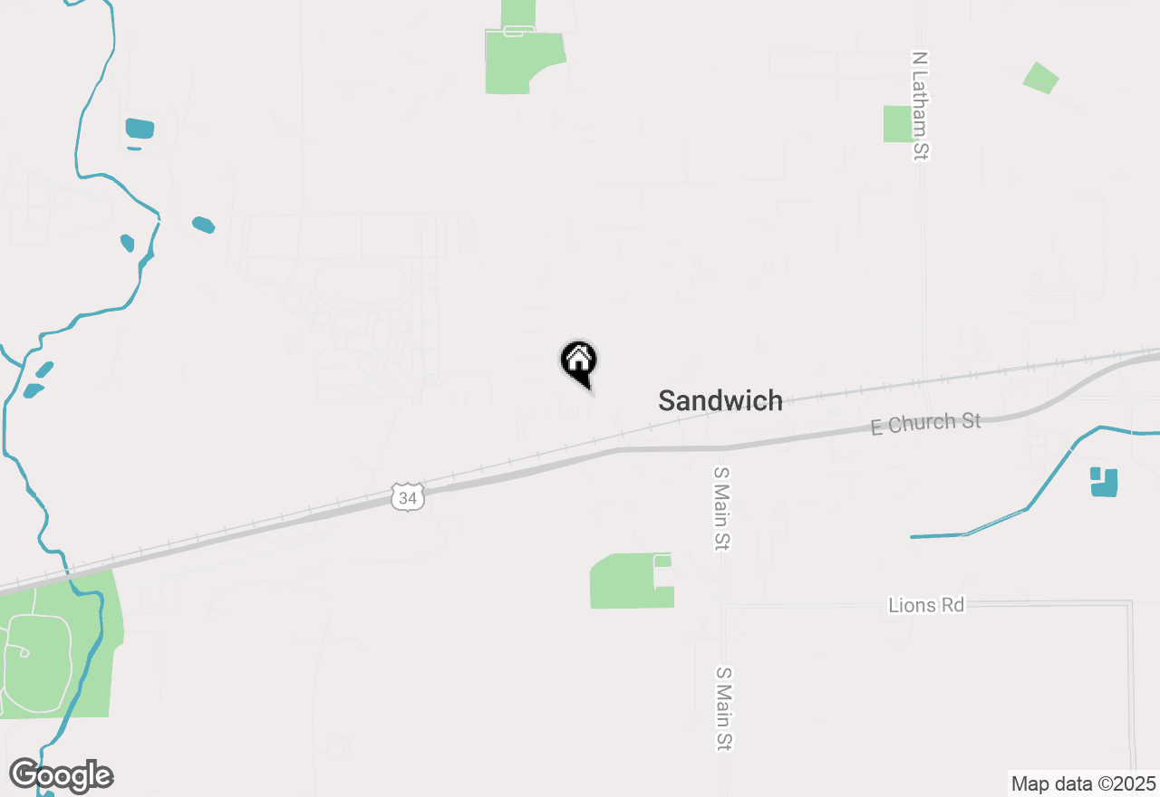 Map of 415 W Center Street, Sandwich, IL 60548